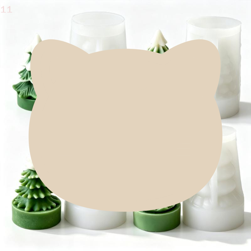 Candle Making Diy - แม่พิมพ์ซิลิโคนต้นคริสต์มาสขนาดเล็ก DIY สำหรับทำเทียนหอม ปูนปลาสเตอร์ เรซิน ของตกแต่ง