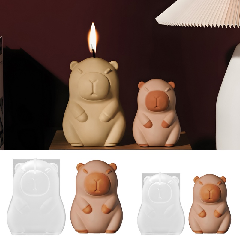 Candle Making Diy - Capybara พุดดิ้งเบเกอรี่แม่พิมพ์ซิลิโคน DIY สัตว์รูปร่าง AROMA เทียนตกแต่งบ้านพลาสเตอร์เรซินแม่พิมพ์สร้างสรรค์