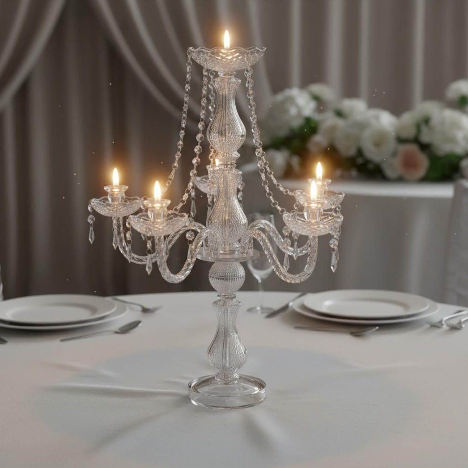 Candle Making Diy - เชิงเทียนคริสตัล ดีไซน์หรูหราสำหรับงานแต่งงาน เชิงเทียนแก้วใส ดีไซน์หรูหรา