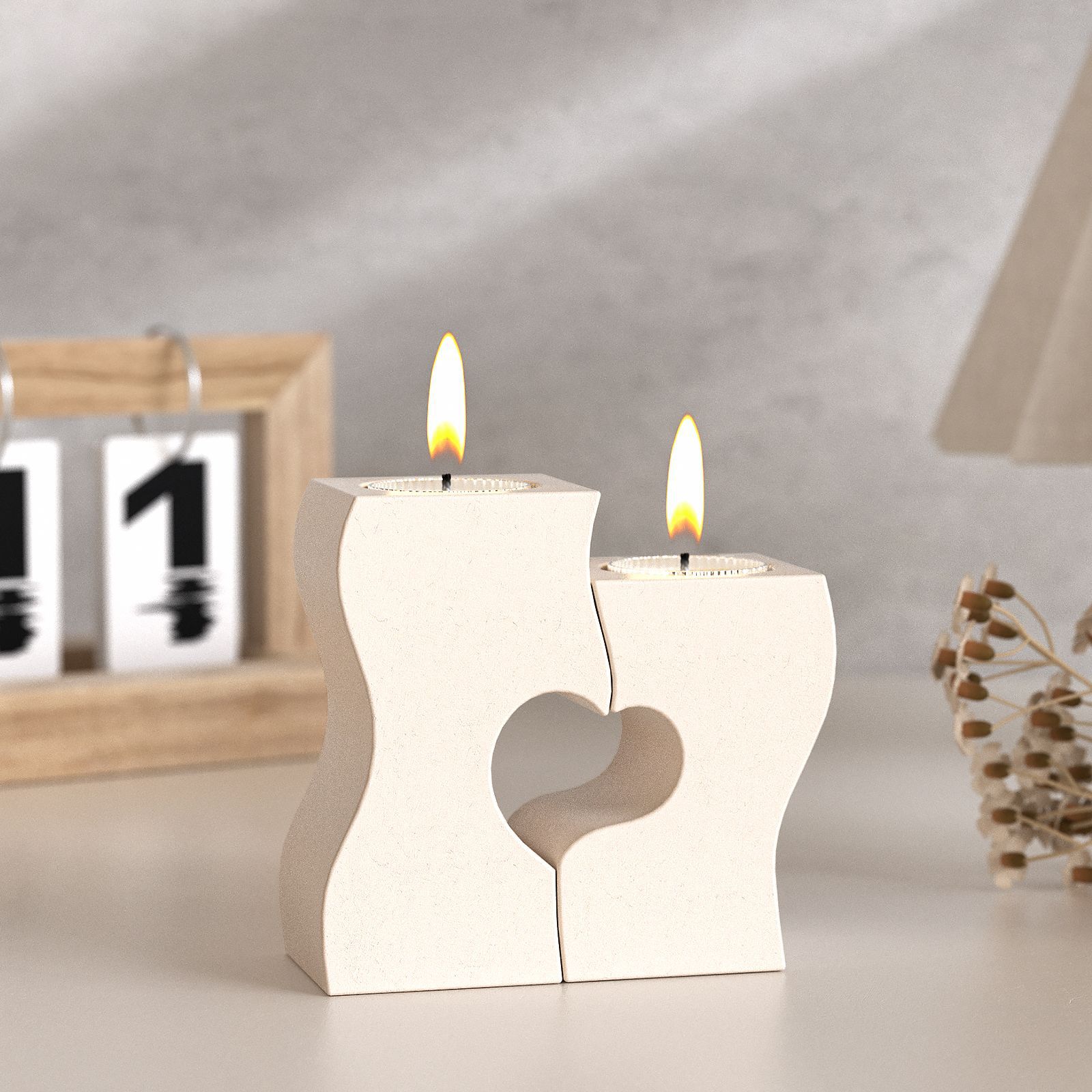 Candle Making Factory - S หัวใจแท่งเทียนแม่พิมพ์ซิลิโคน DIY เทียนยิปซั่มปูนปลาสเตอร์แม่พิมพ์ซีเมนต์หัตถกรรมงานแต่งงานของขวัญเทเรซิน UV ทําเครื่องมือ