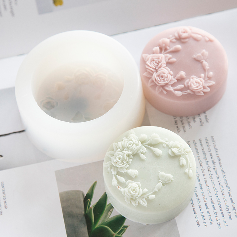 Candle Making Factory - รอบรูปร่าง Rose ดอกไม้สบู่แฮนด์เมดแม่พิมพ์ซิลิโคน Peony Rose ดอกไม้สบู่ทําแม่พิมพ์เทียนหอมเรซิ่นปูนปลาสเตอร์แม่พิมพ์
