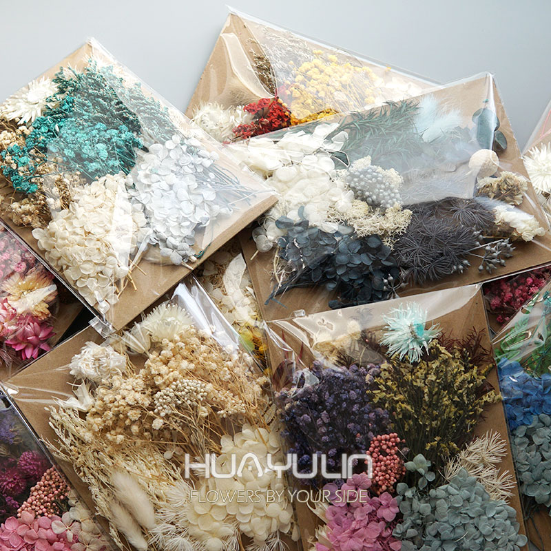 Candle Making Diy - 1 แพ็คพืชประดิษฐ์แห้งดอกไม้จริงวัสดุที่เก็บรักษาไว้อีพ็อกซี่เรซิ่นเทียน DIY ดอกไม้วัสดุไฮเดรนเยียชุดดอกไม้