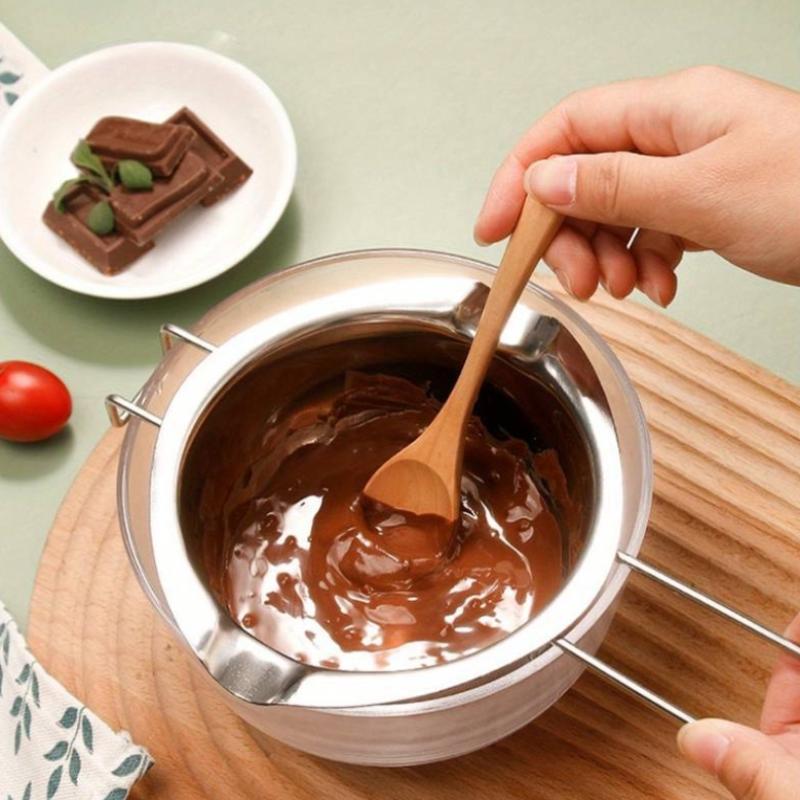 Candle Making Supplies - หม้อต้มขี้ผึ้งเทียนสแตนเลสพร้อมที่จับทนความร้อนสำหรับการหลอมช็อคโกแลตและอุปกรณ์ทำเทียน