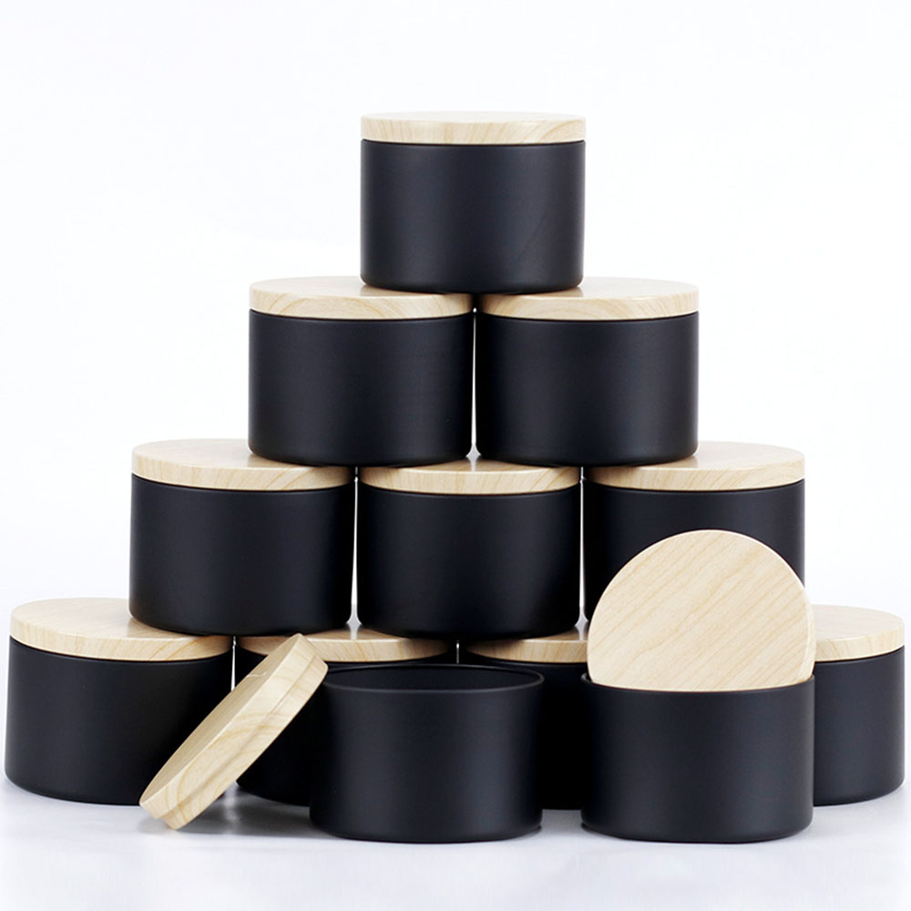 24 ชิ้น 4 ออนซ์สีดําเทียน, รอบ - Candle Making Jars With Lids บทวิจารณ์และราคา