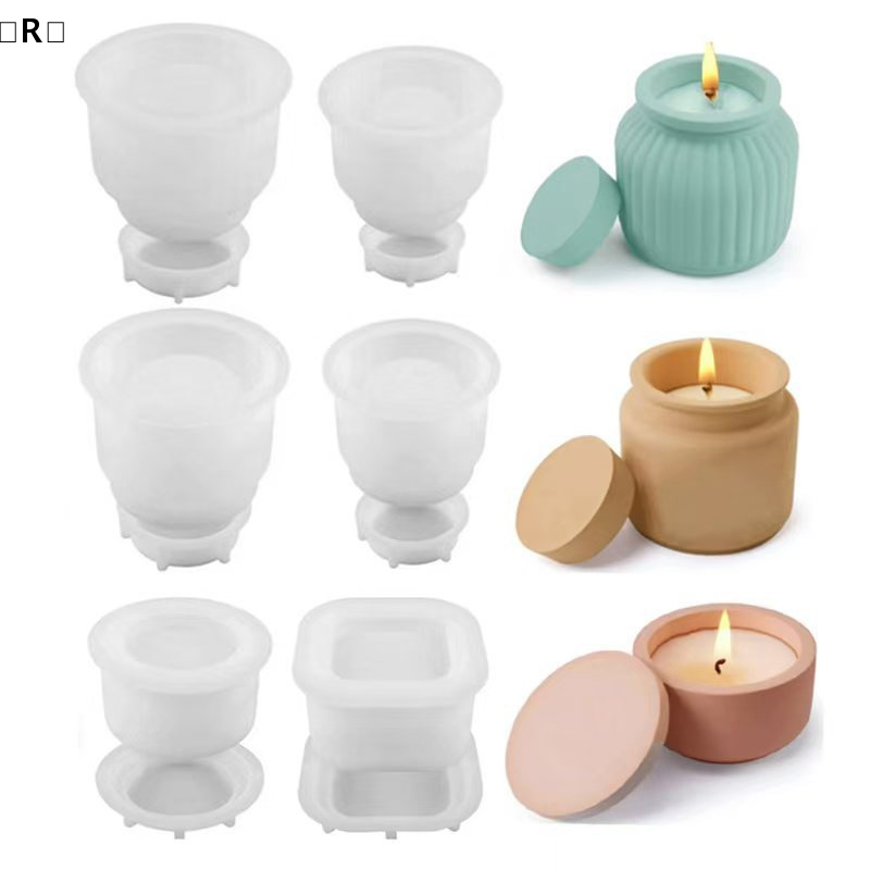 แม่พิมพ์ซิลิโคนทำเทียนพร้อมฝาป - Candle Making Jars With Lids บทวิจารณ์และราคา
