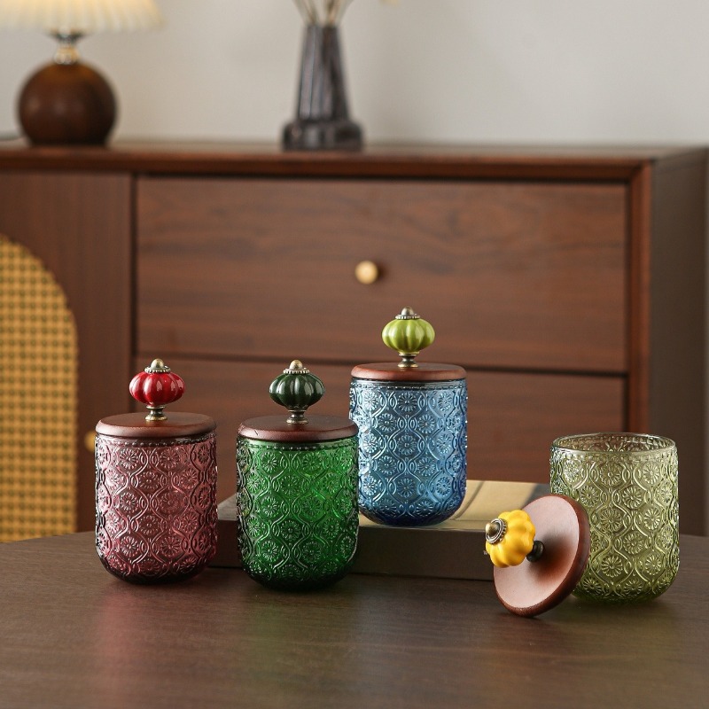 กล่องเก็บสำลีแบบแก้วสไตล์เรโทร - Candle Making Jars With Lids บทวิจารณ์และราคา