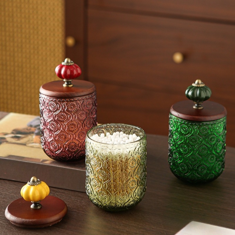 กล่องเก็บสำลีแบบแก้วสไตล์เรโทร - Candle Making Jars With Lids บทวิจารณ์และราคา