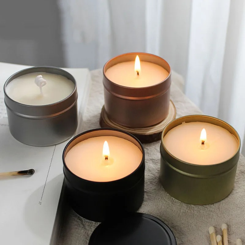 กระป๋องอะลูมิเนียมทรงกลมพร้อมฝ - Candle Making Jars With Lids บทวิจารณ์และราคา