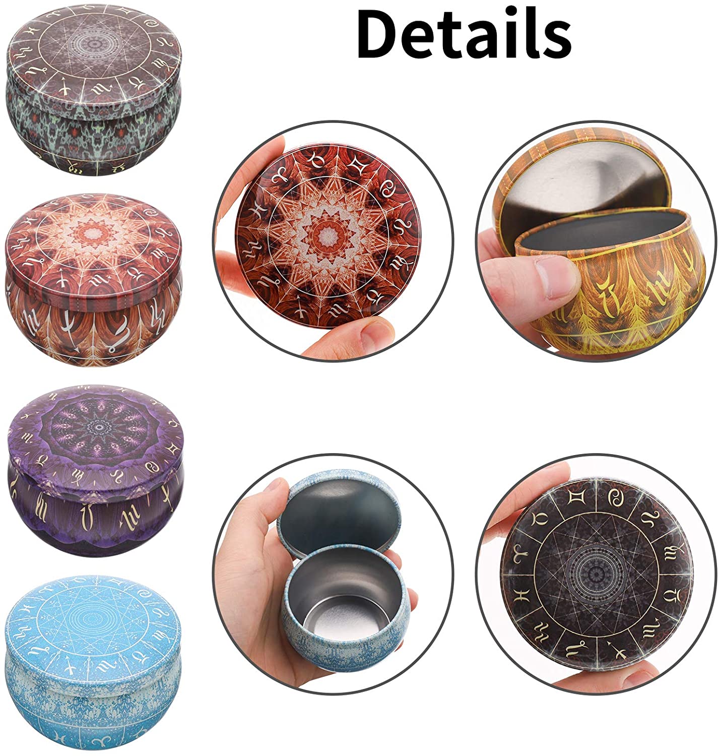 12 แพ็คเทียนกระป๋องรอบเทียนคอน - Candle Making Jars With Lids บทวิจารณ์และราคา