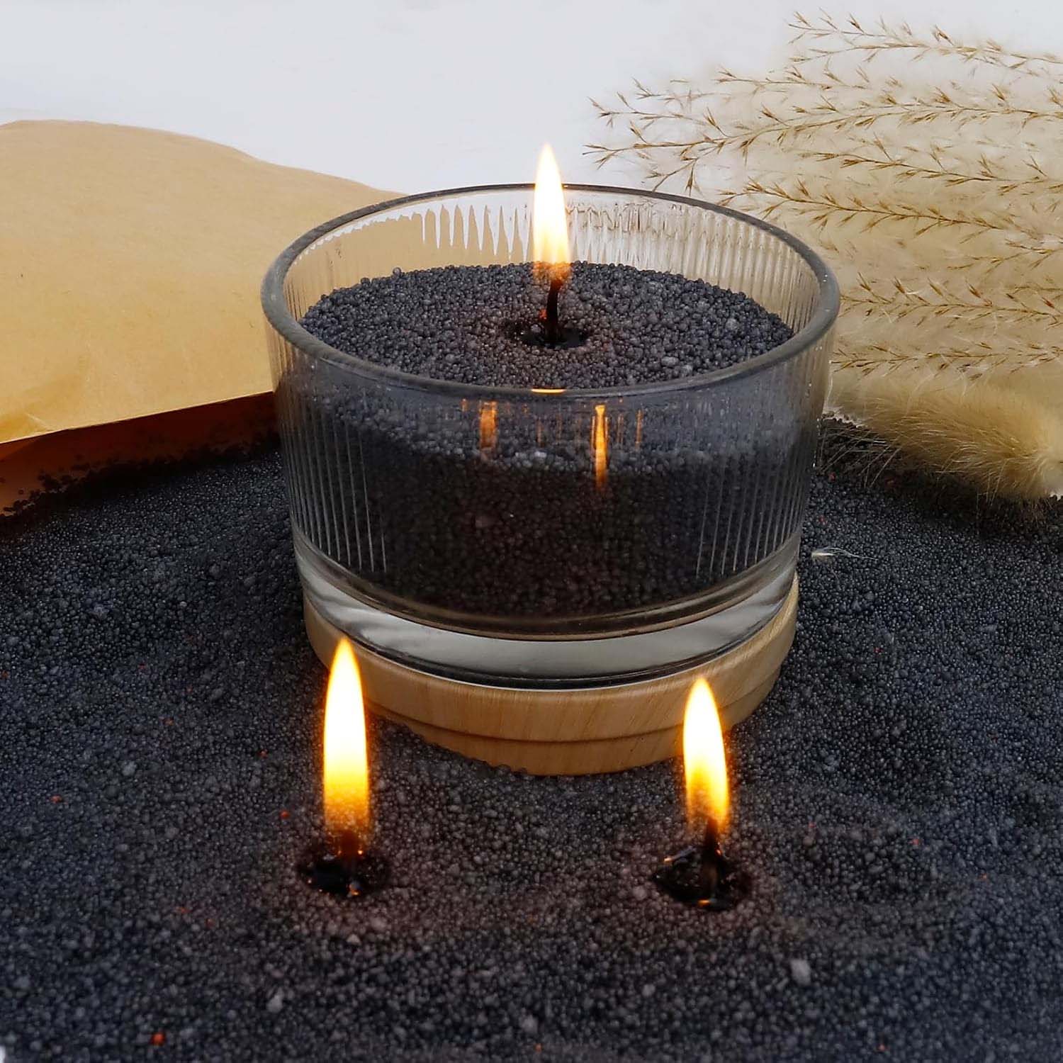 ทรายเทียนสีดำพร้อมไส้เทียน 200 - Candle Making Easy บทวิจารณ์และราคา