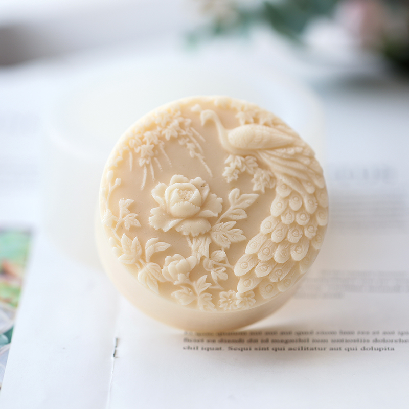 นกยูงดอกไม้รูปแบบซิลิโคนสบู่แม - Candle Making Factory บทวิจารณ์และราคา